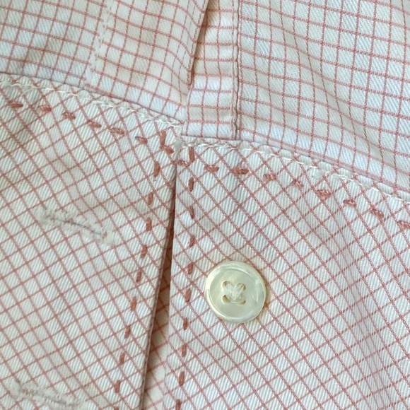 Banana Republic Tailored Fit Pink and White Button Down, Size M - Picture 8 of 8